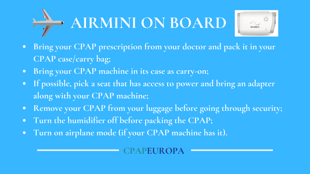 Tips for flying with a CPAP machine