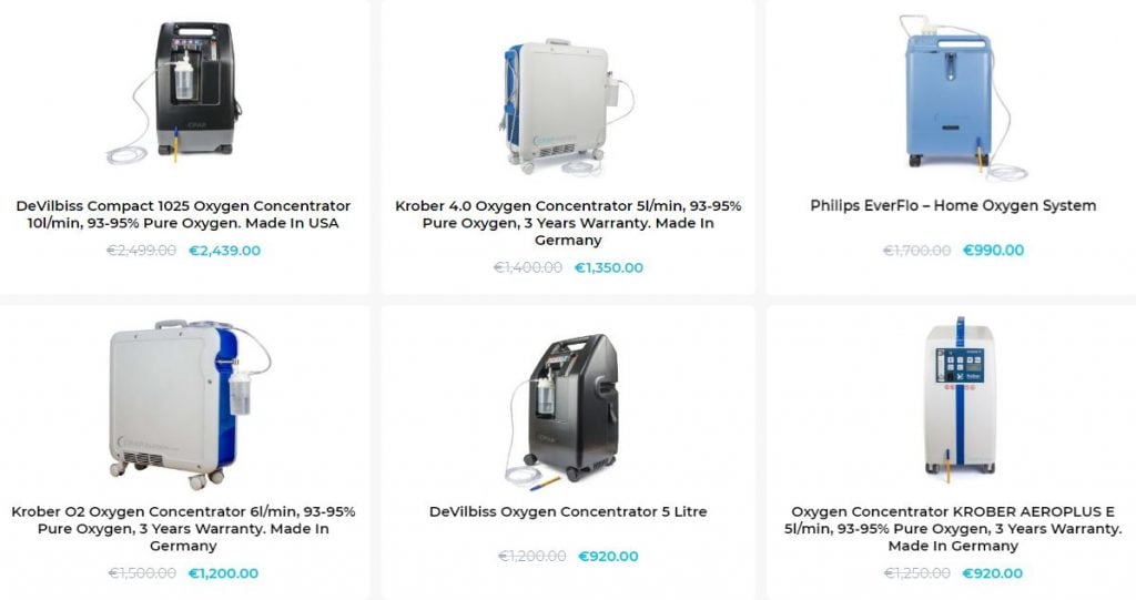Oxygen concentrators Algeria CPAPEuropa Models and Prices