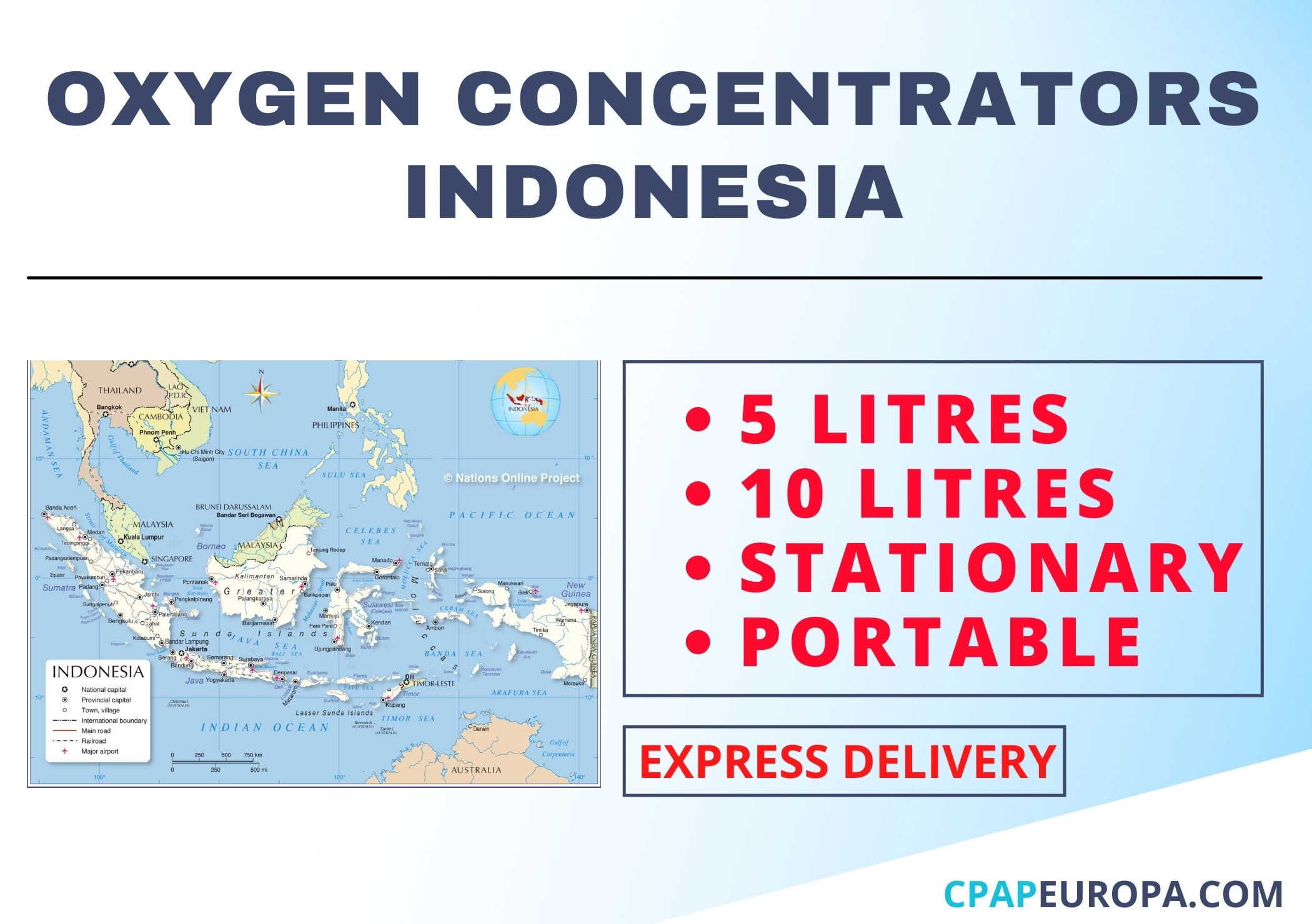 Oxygen concentrators Indonesia - Oksigen Konsentrator Indonesia Informational Article CPAPEUROPA.COM