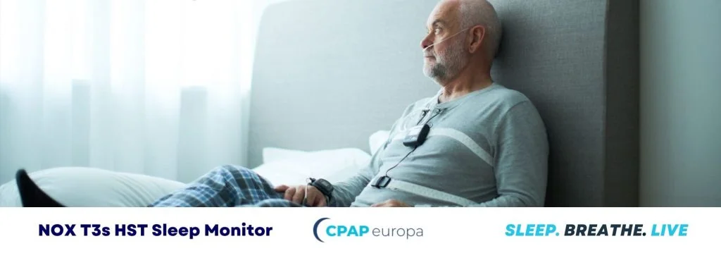 Nox T3s HST (Nox Medical Sleep Diagnostics Device) patient at home - cpap store europa