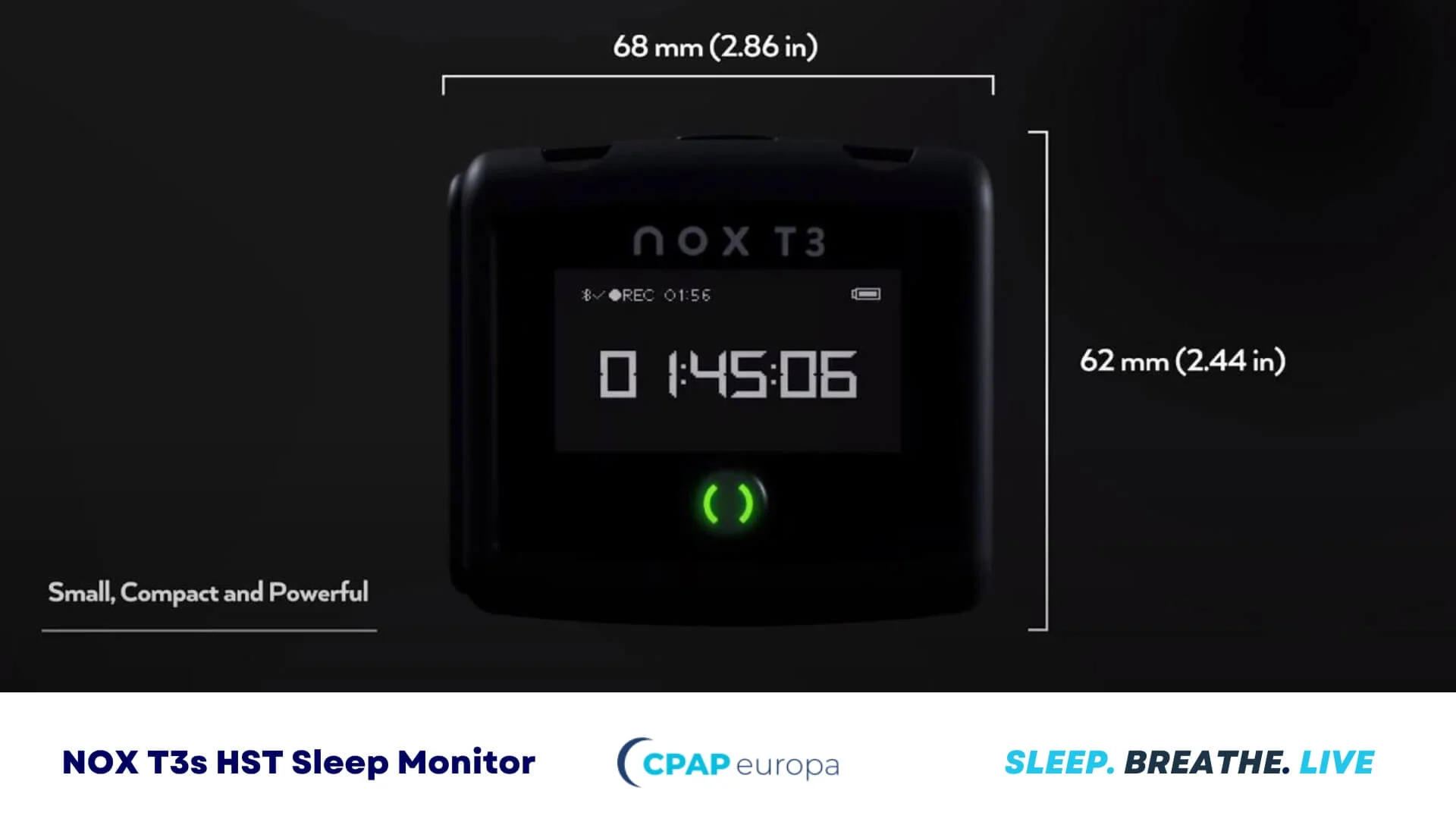 NOX T3s advanced sleep diagnostics - polysomnograph device display