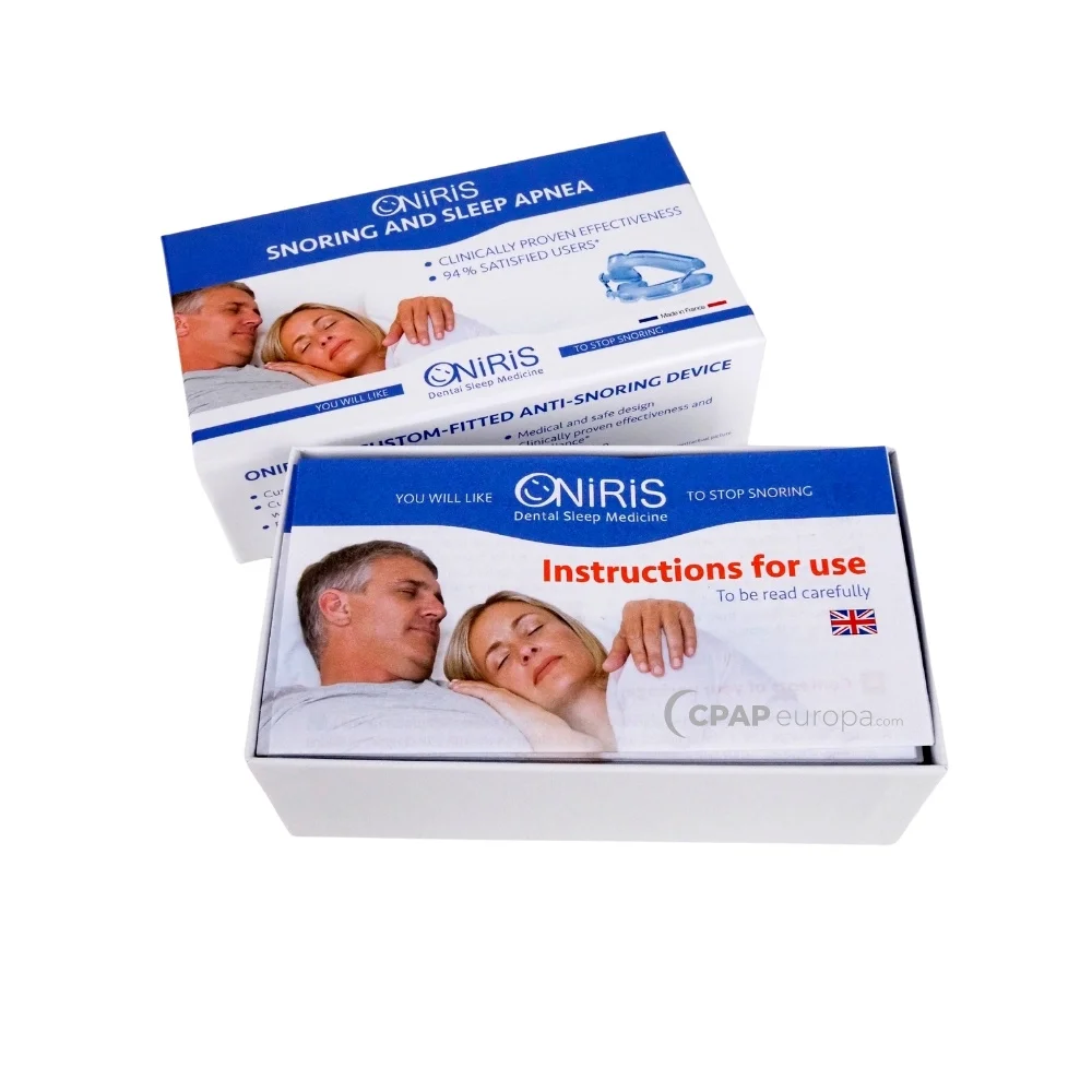 Oniris Mandibular Advancement Device for Snoring and Sleep Apnea - Adjustable oral brace.