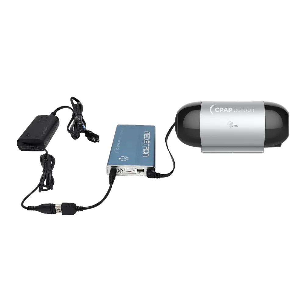 BMC M1 Mini Pilot-24 Battery COMPLETE BUNDLE Medistrtom battery and cable for Travel CPAP M1 Mini