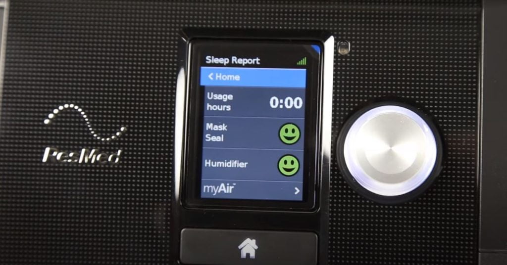 How to track your sleep using Airsense 10 screen therapy report